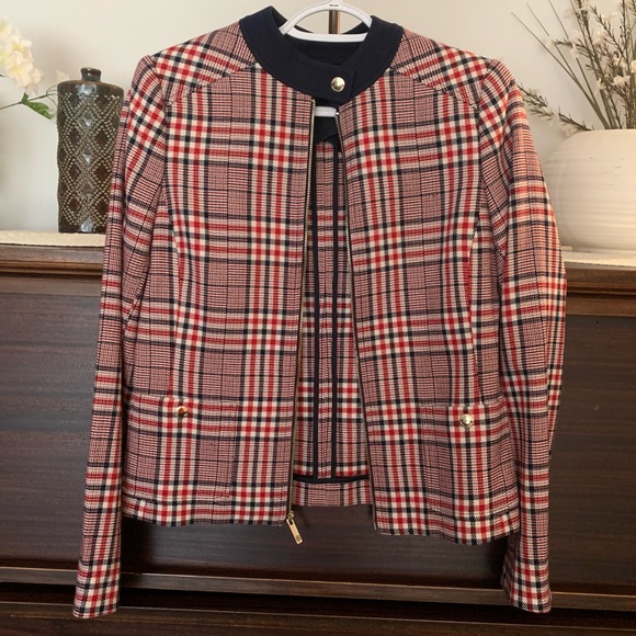 Tommy Hilfiger Plaid Zip-Up Jacket, Size Small - Picture 3 of 14